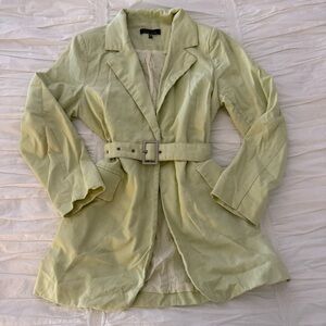 Blue Blush Light Green Oversized Blazer